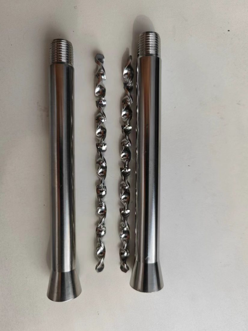 SK tapered injector housings with helical elements